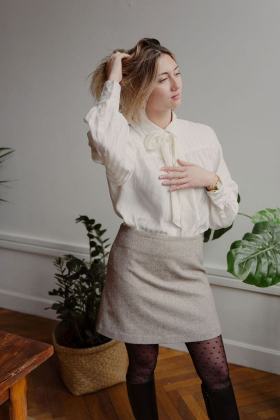 JUPE BEIGE HAUSSMANN