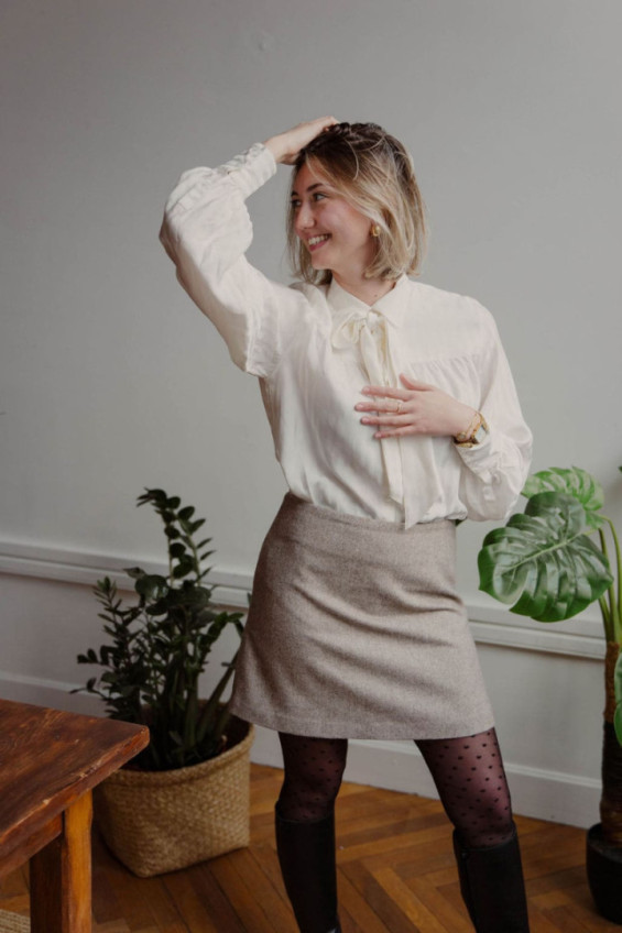 JUPE BEIGE HAUSSMANN